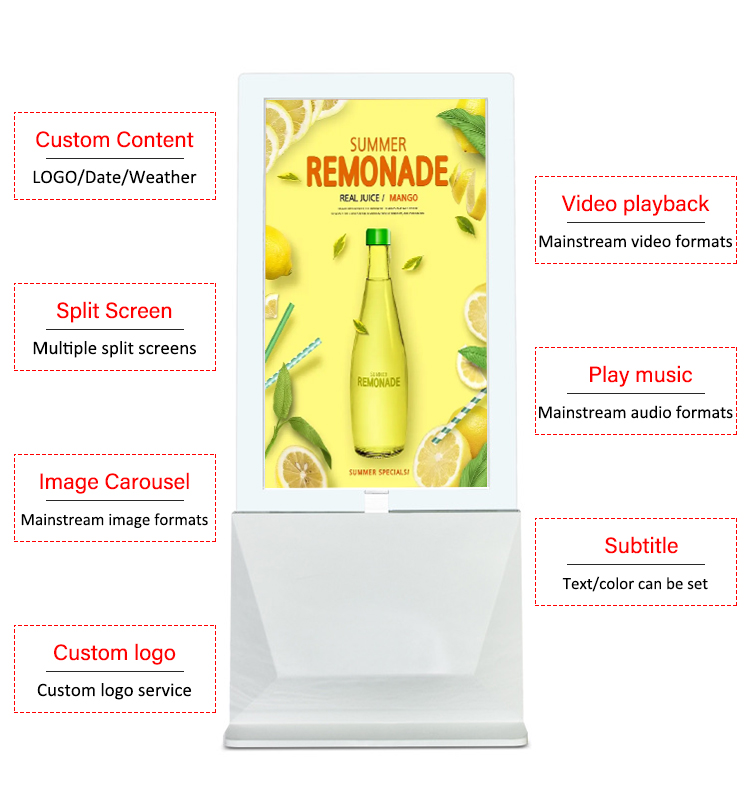 Ультратонкие вертикальные двусторонние цифровые вывески (7)