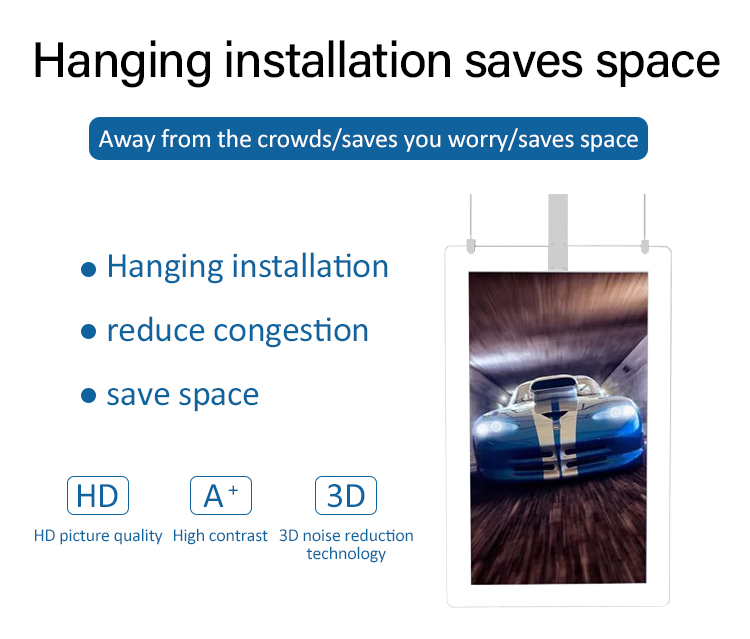 Висящий двойной рекламный экран цифровые вывески (11) 