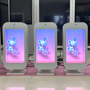 32-дюймовый высококачественный 3D сенсорного экрана Рекламный коробка Голографический ЖК-дисплей прозрачный шкаф Showcas holobox